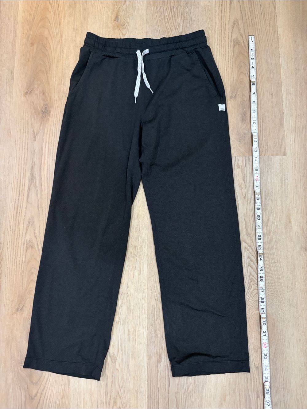 Vuori Halo Black Wide-Leg Lounge Pants